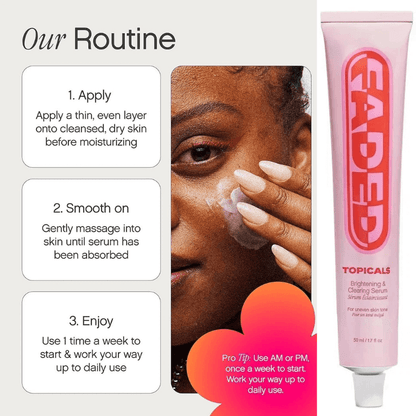 Destàre Skincare™ Topicals FADED Serum (50ml) Brightening Clearing for Dark Spots Uneven Skin Tone