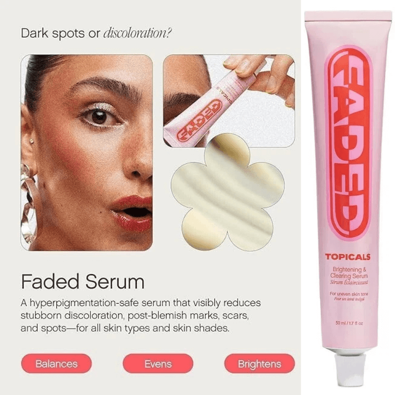 Destàre Skincare™ Topicals FADED Serum (50ml) Brightening Clearing for Dark Spots Uneven Skin Tone